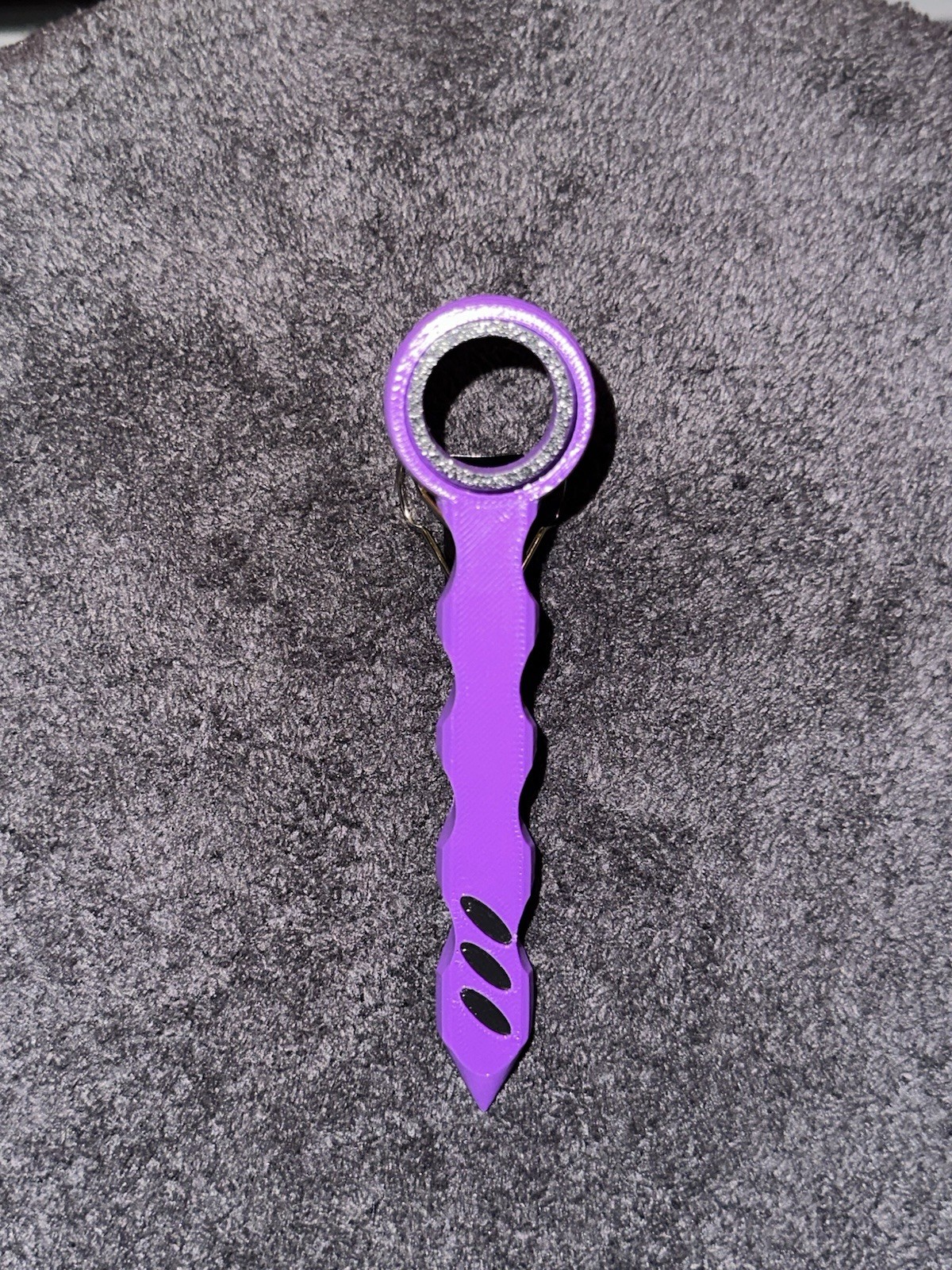 Self Defense Fidget Kubotan Tool Weapon 3d Printed EDC Purple