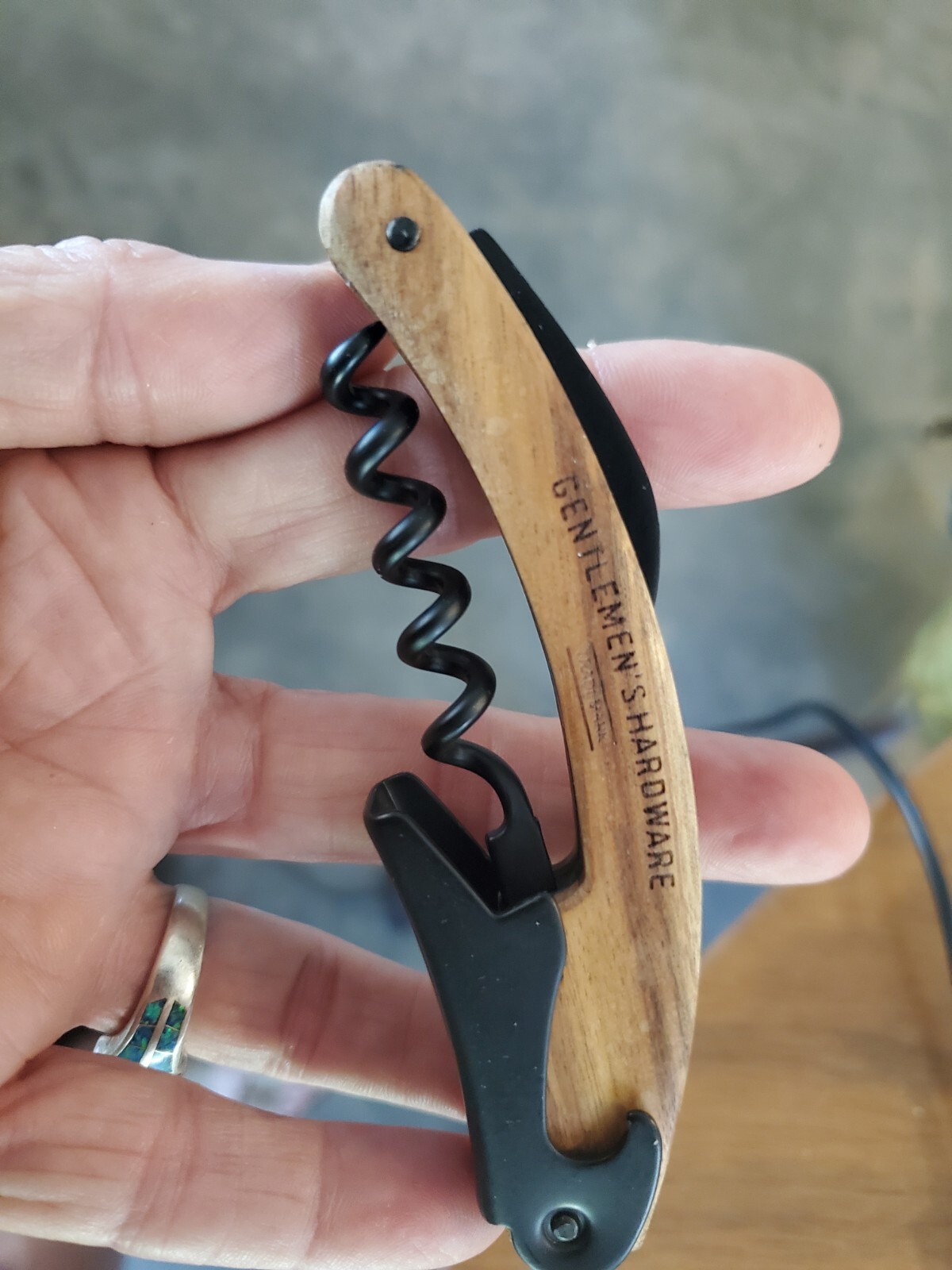 Gentlemen’s Hardware Wilderness Multi Tool Corkscrew Bottle Opener Knife Wooden