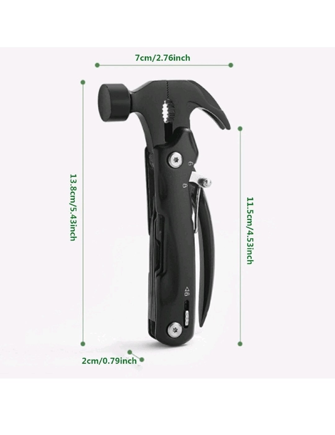 12in1 Multitool Hammer Pliers Knife Saw Stainless Steel Outdoor Camping Tool