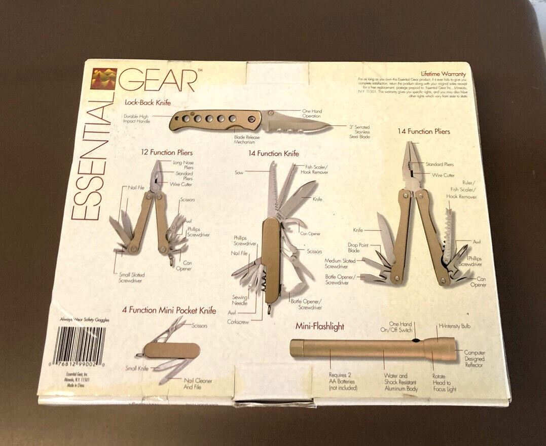 Essential Gear 6 Piece Multi Function Tool Set – NEW