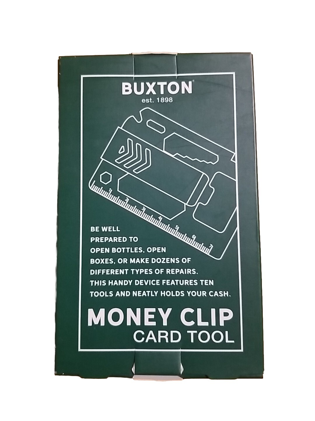Buxton Money Clip/ Multi-Tool Card NEW