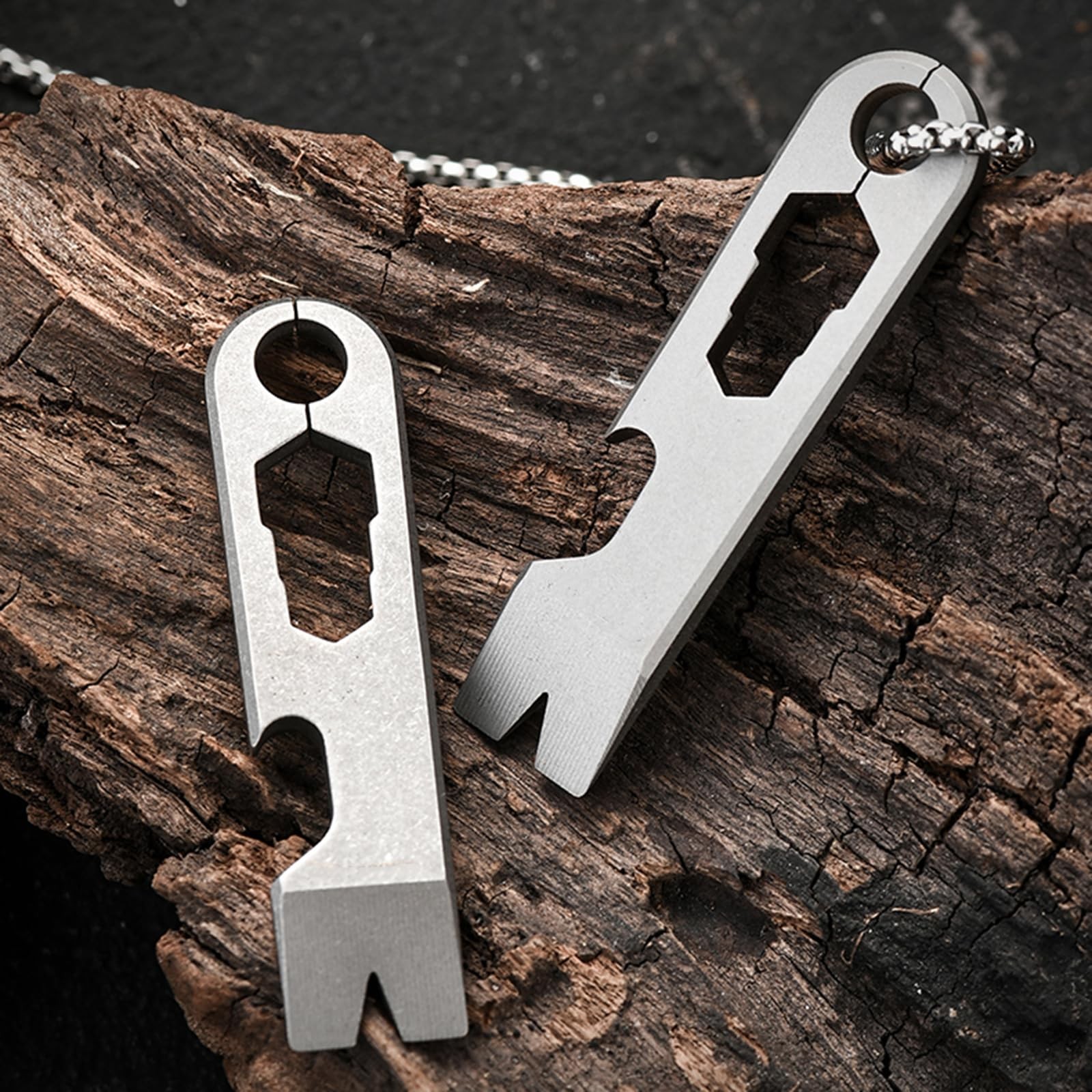 Titanium Mini Pry Bar Multi Tool 2.36″ with Bottle Opener Nail Puller Box Ope…