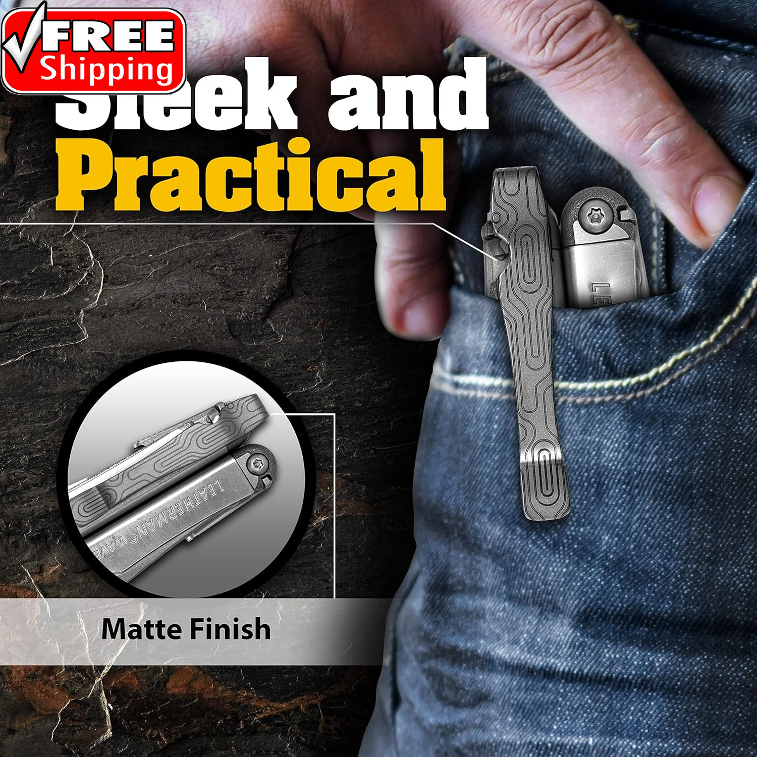 Pocket Clip for Leatherman Wave, Wave Plus+, Alpha, Surge & Charge AL, ALX, Ti,