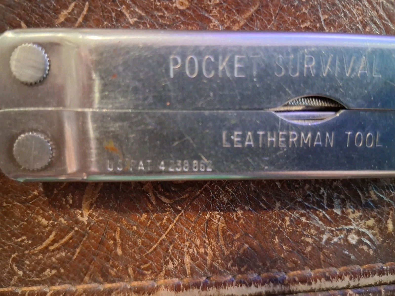 ORIGINAL LEATHERMAN TOOL ” POCKET SURVIVAL TOOL” PORTLAND OR. US PATENT 4238862