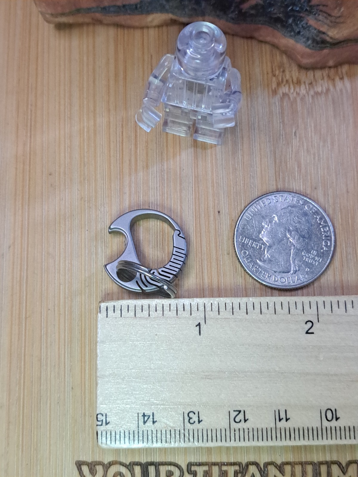 Mini EDC Titanium Keychain Carabiner With Built Bottle Opener