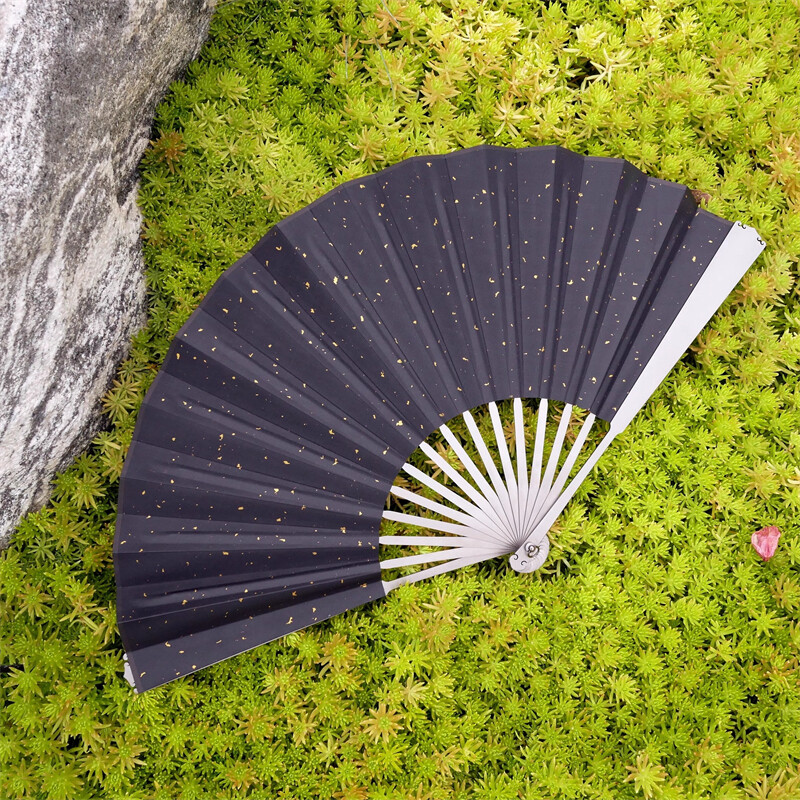 Titanium Alloy Folding Fan Martial Arts Kung Fu Tai Ji Auspicious Clouds