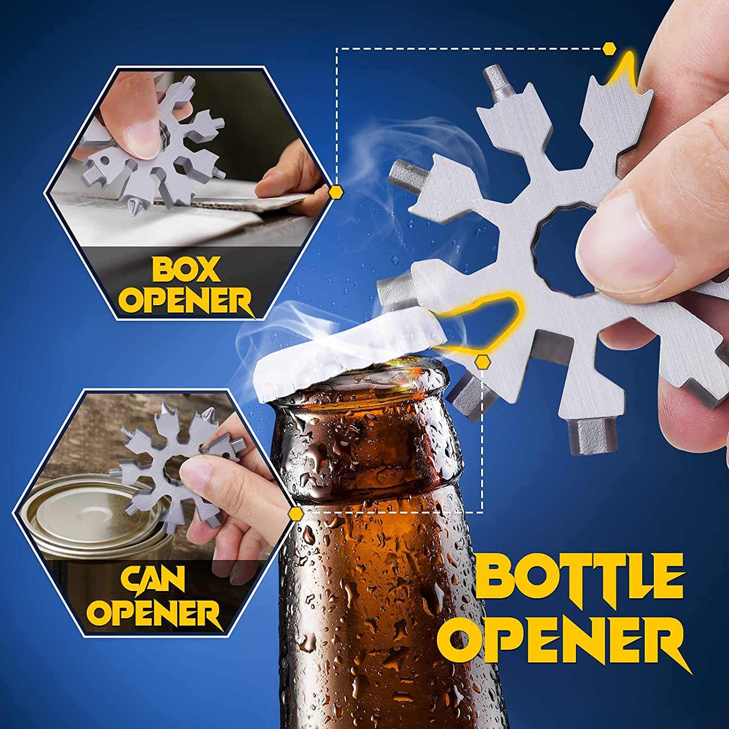 Snowflake Multitool Tools Gifts for Men – Christmas Stocking Stuffers for Men Ad