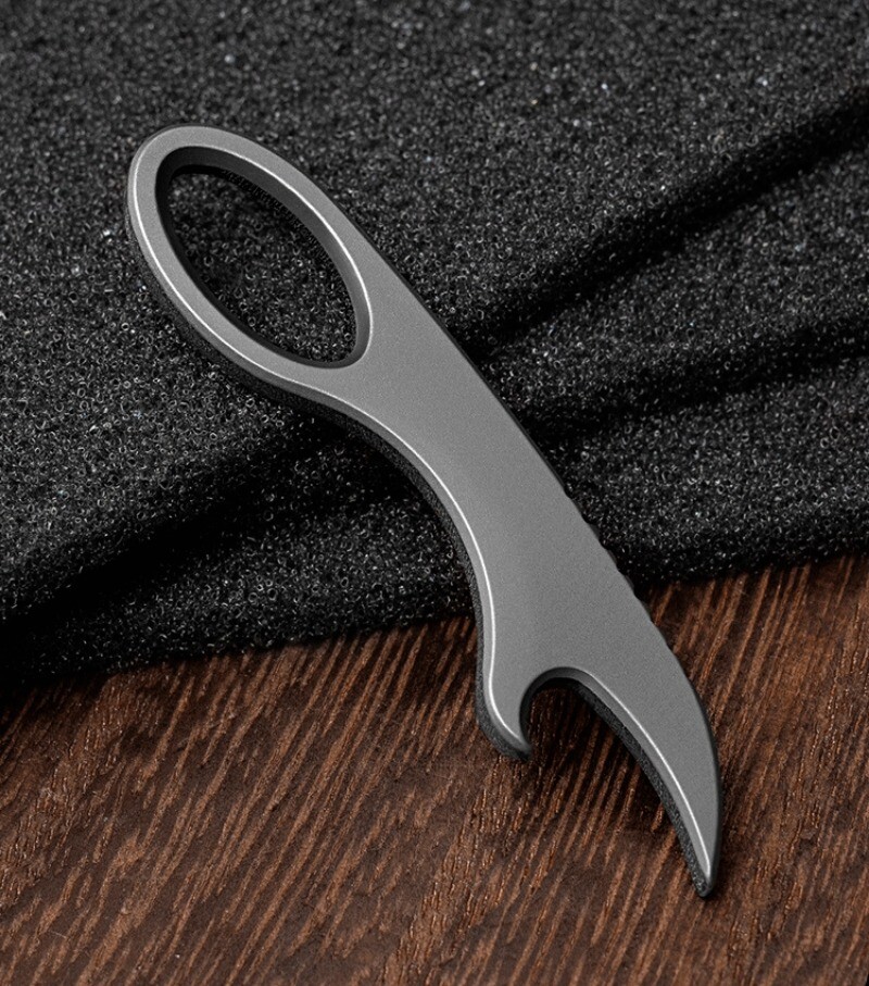 Titanium Alloy Multi Tools Crowbar Bottle Opener Portable Outdoor EDC Keychain