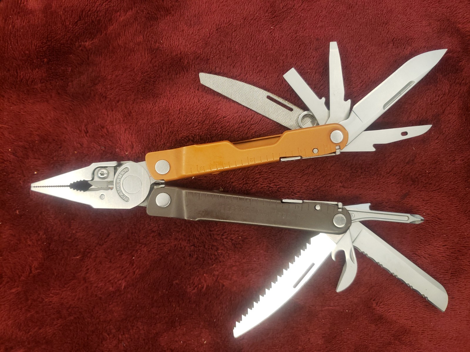 Leatherman Burnt Sienna Orange & Mossy Slate Rebar Multi Tool