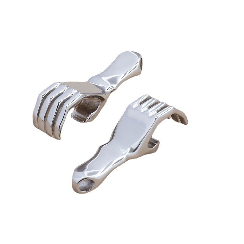 Small Stainless Steel Hand Shape Bottle Opener Pendant 58*17mm EDC Multi Tool