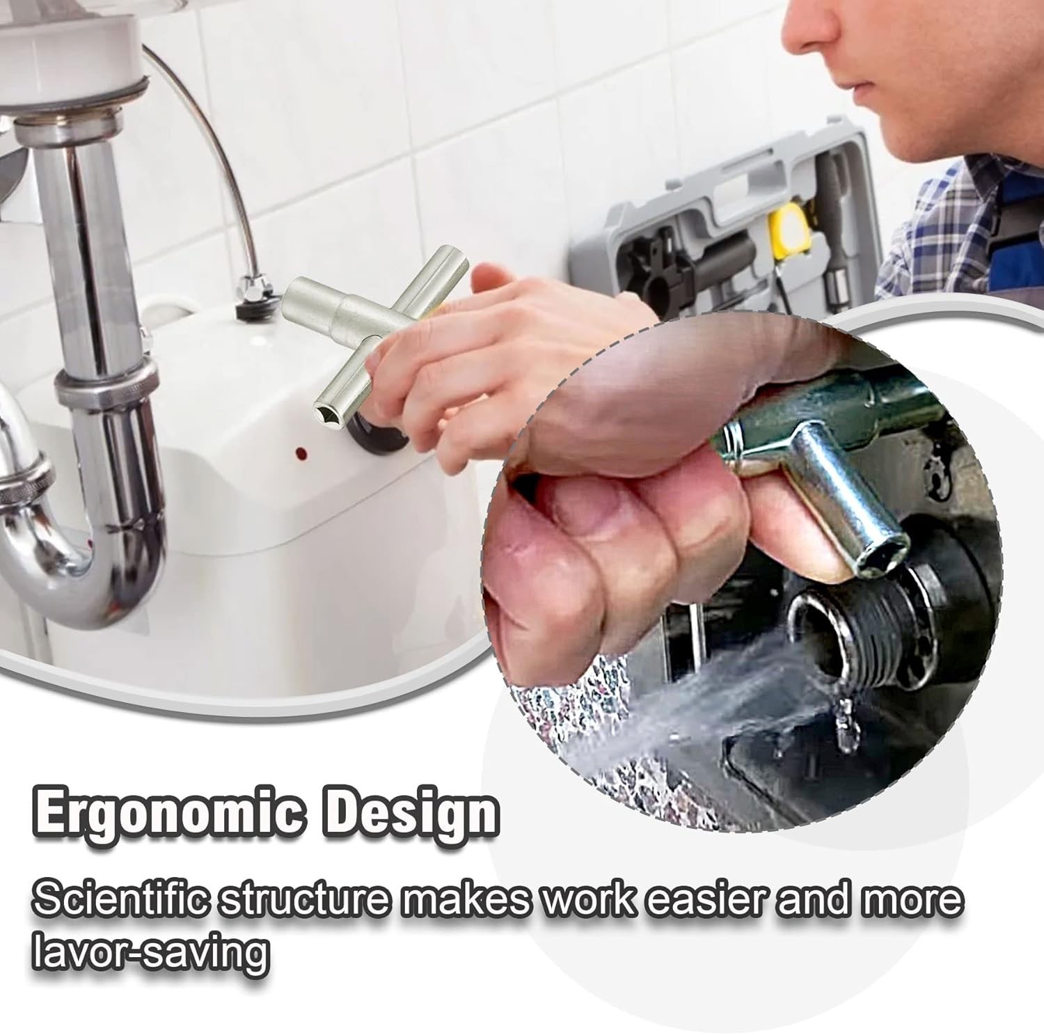 4-Piece Multi-Size Sillcock Water Key Tool Set