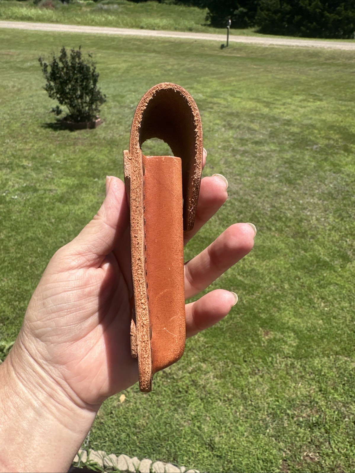 Vintage Schrade Brown Leather Belt Sheath Pouch w/ Snap Closure for Tool Carry