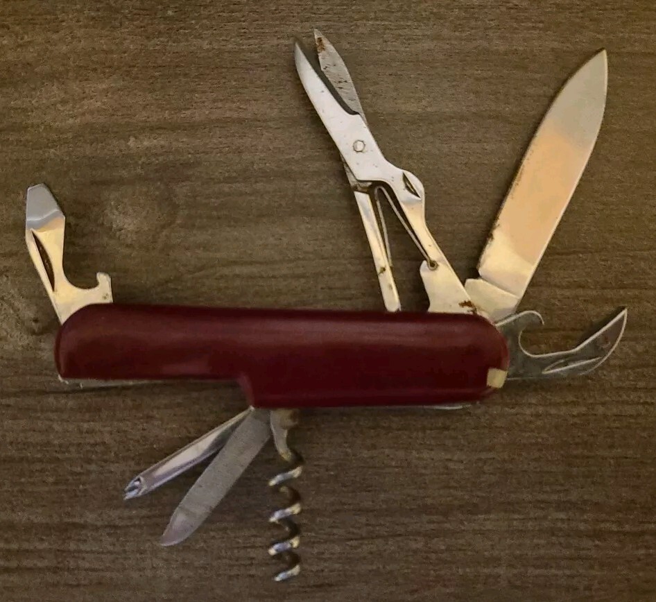 Vintage Diamond Superior Multi-Tool Pocket Knife Survival 13 Tools in 1 Camping