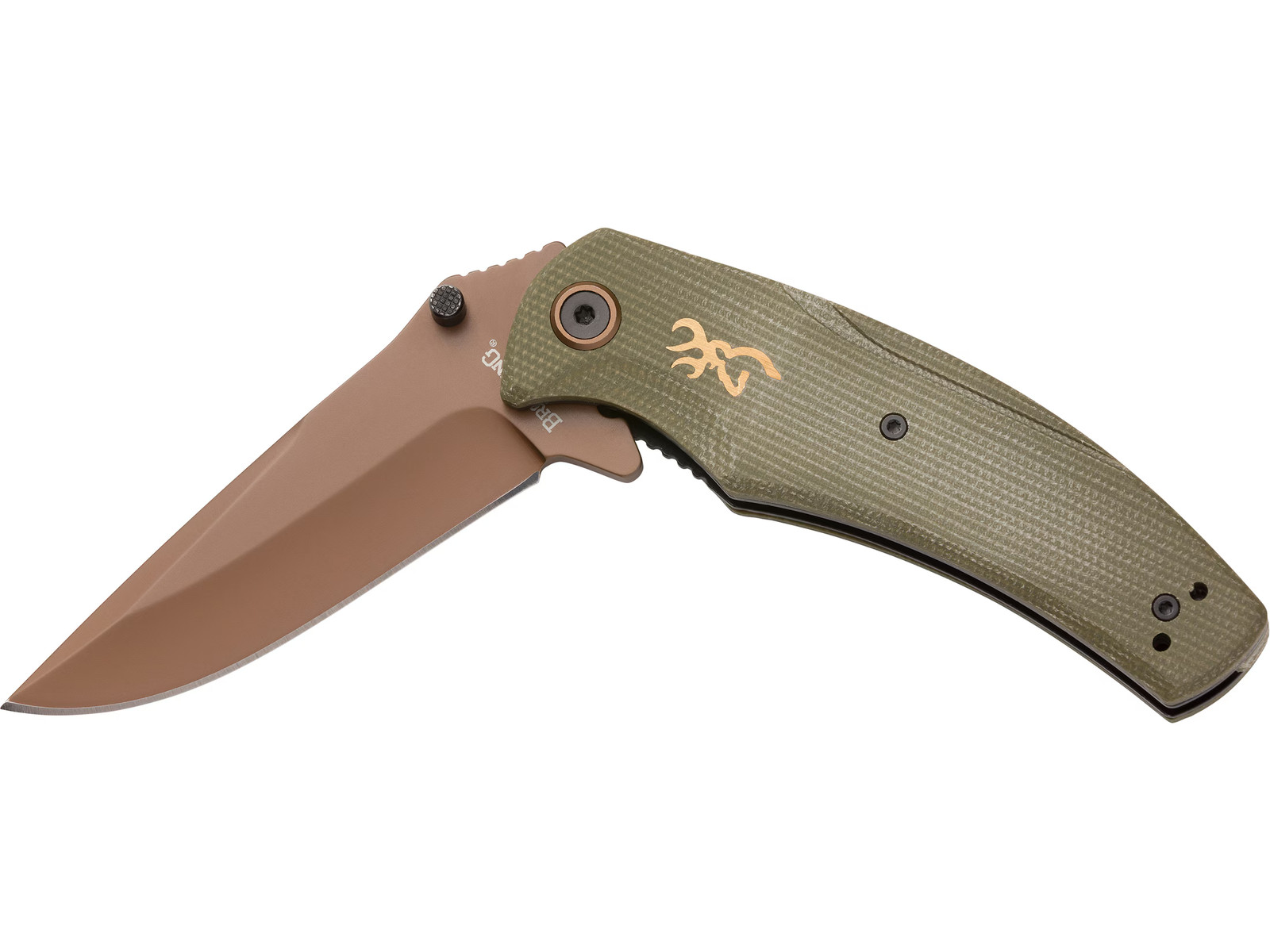 Browning Trailside Assisted Opening Pocket Knife 3.5″ Drop Point D2 Titanium