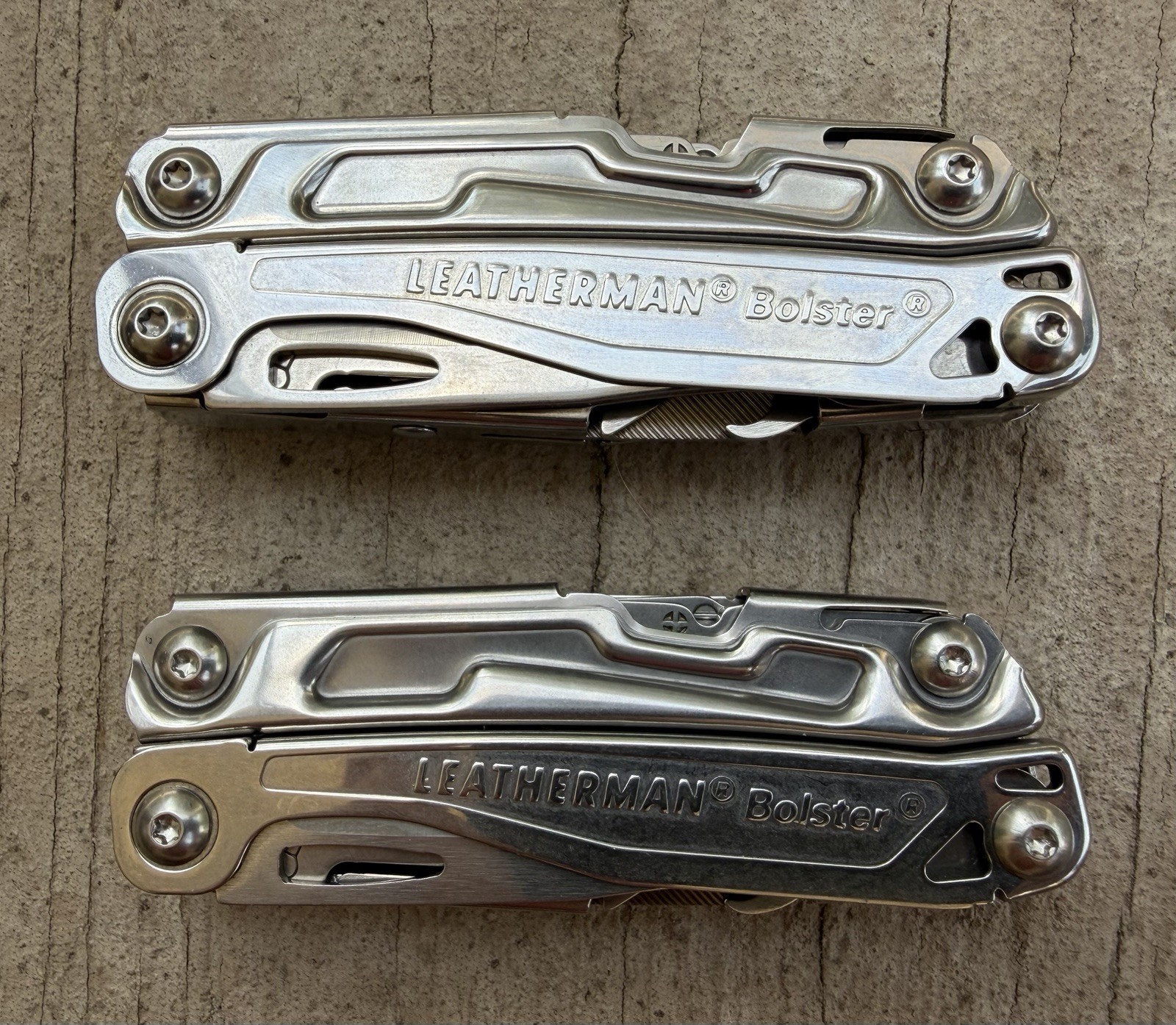 LEATHERMAN BOLSTER MULTIPURPOSE TOOL STAINLESS, 13 TOOLS, EXCELLENT!