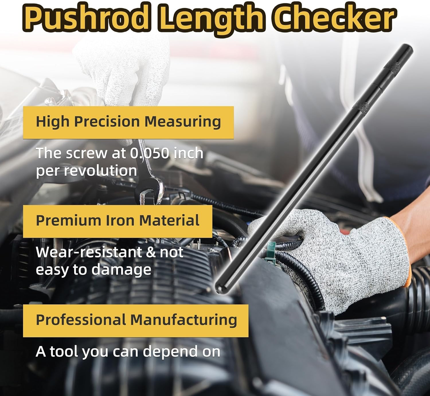 Pushrod Length Checker 6.8-7.8 Inches Push Rod Length Checking Tool Pushrod Meas