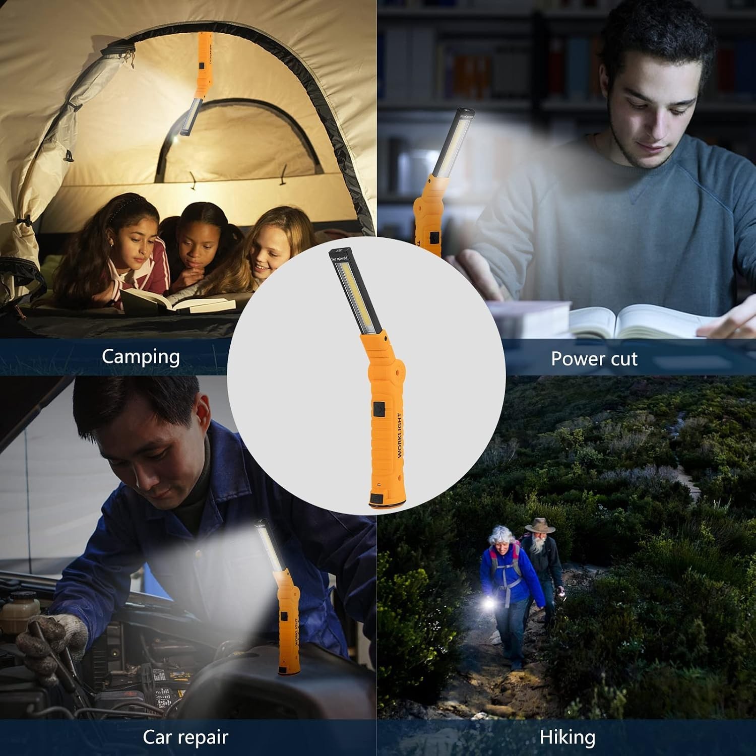Multi-Function Rechargeable LED Lights 2-Pack – Perfect for Camping & Repairs