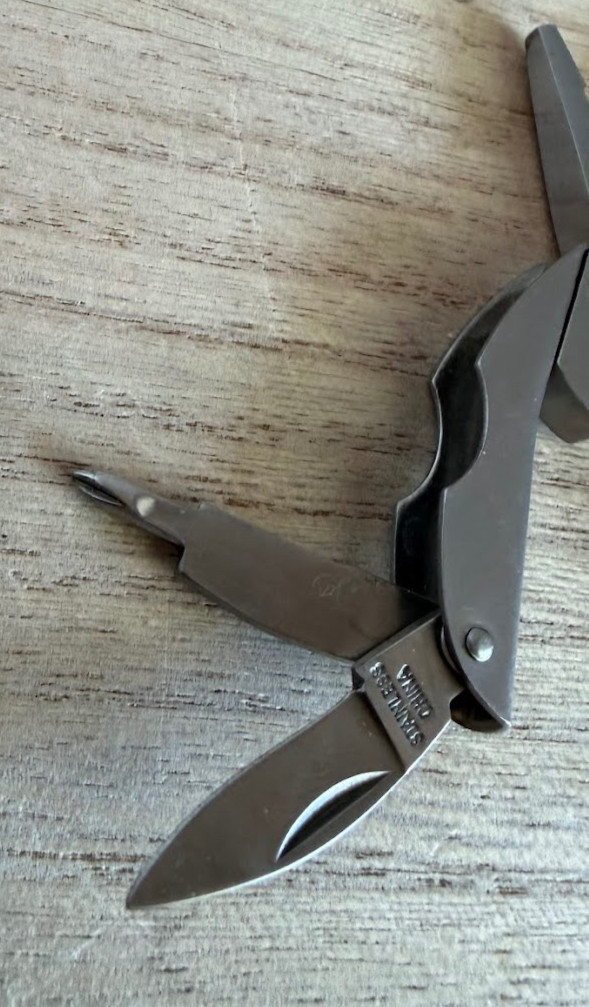 Mini Stainless Steel Keychain Multi Tool Pliers Knife Screwdriver File- Compact