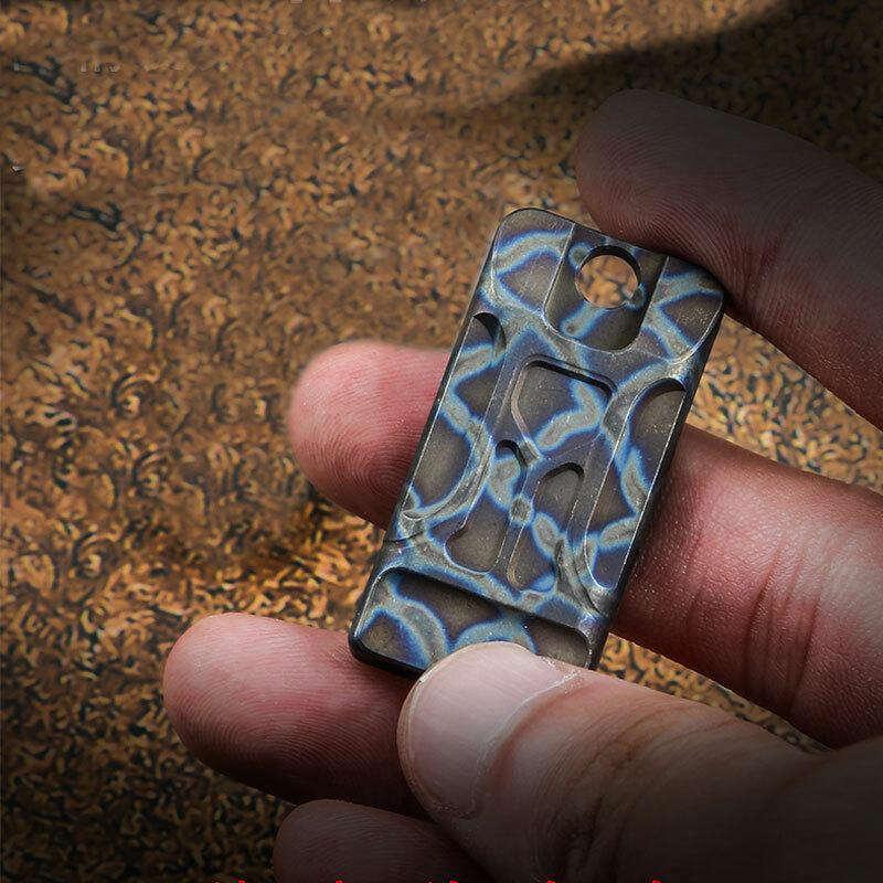 New Titanium Twin Tubes SOS Whistle High Frequency Outdoor Survival EDC Keychain