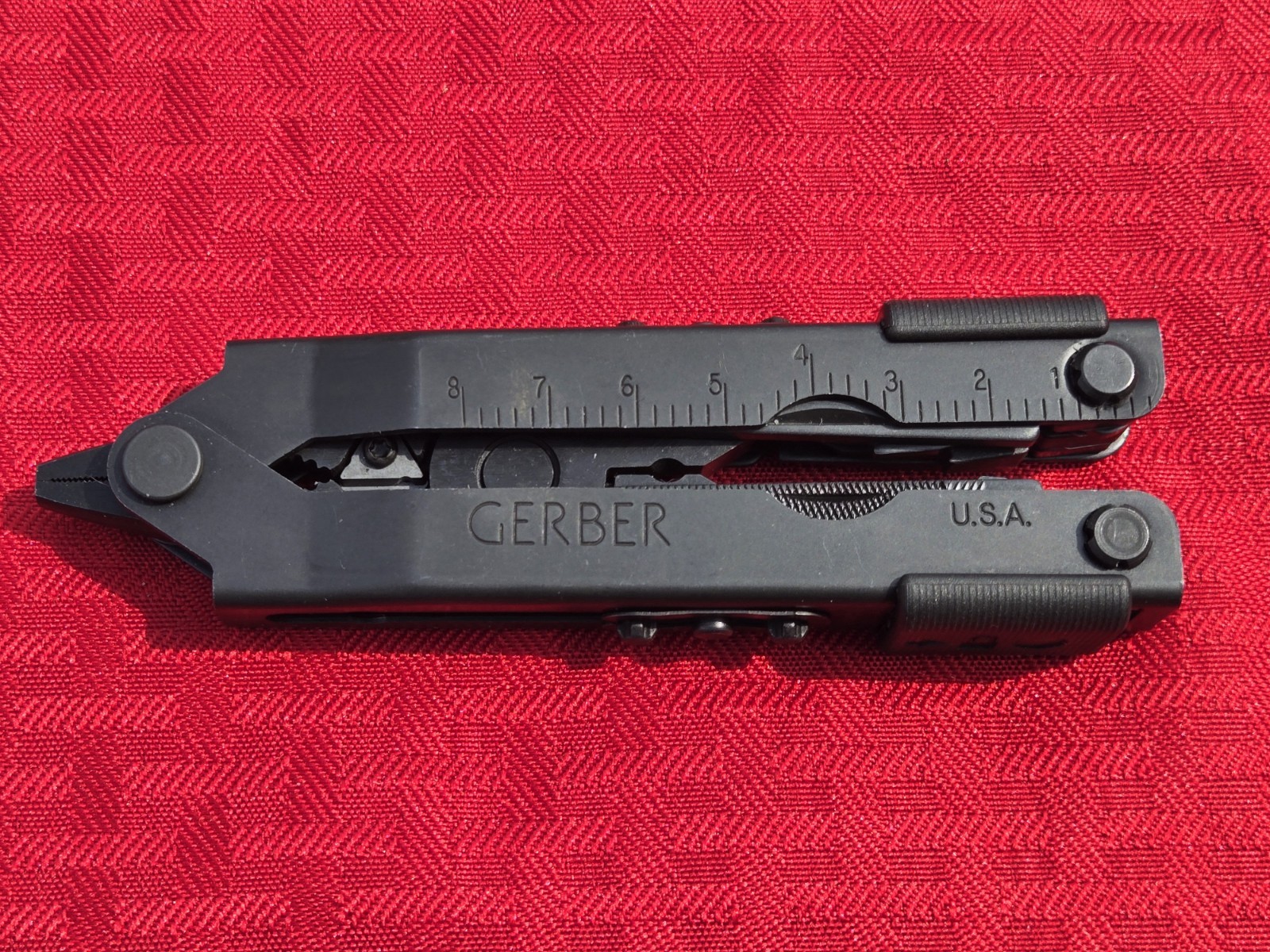 GERBER MP600 Black Oxide Finish Multi Tool Knife Plier w/sheath Carbide USA EXC