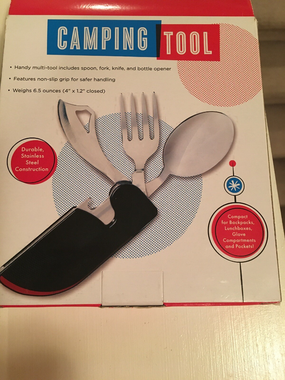 New in Pkg ~ Ultimate Camping Utensil Survival Tool with Knife, Fork and Spoon