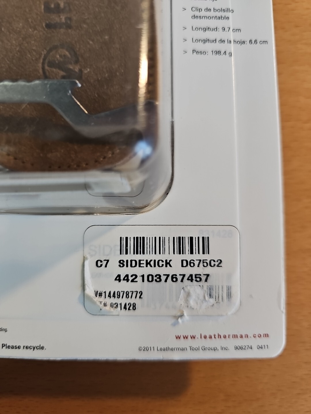 LEATHERMAN 2011 SIDEKICK 831428 Leather Sheath Carabiner New In Package