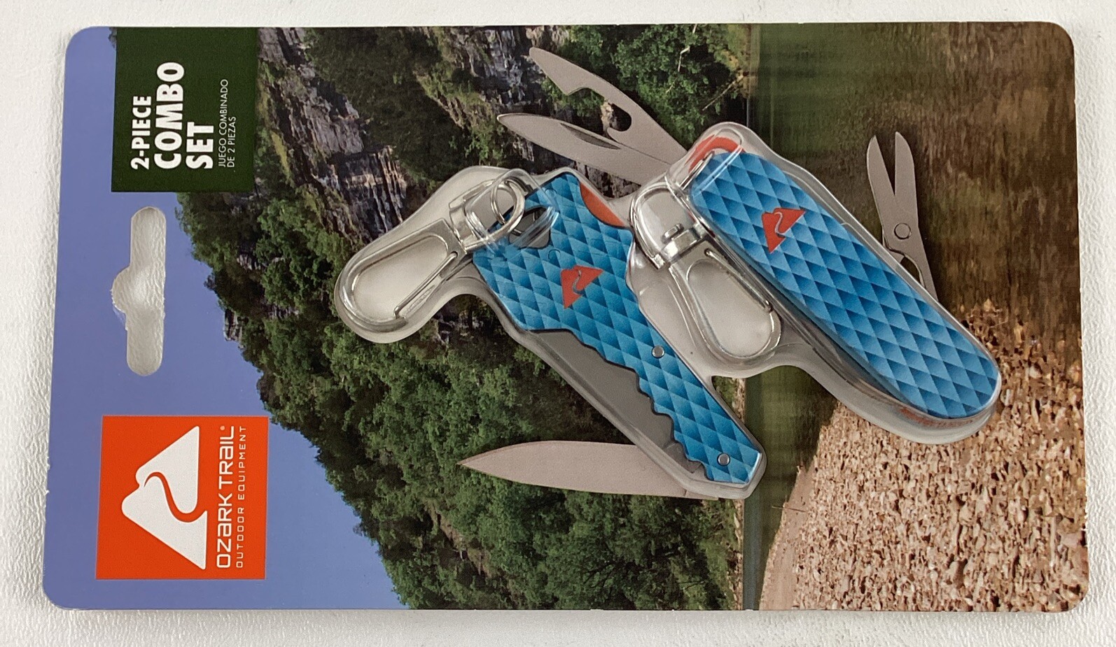 Ozark Trail Outdoor Equipment 2 Piece Combo Set Keyring Knife Mini Multitool New