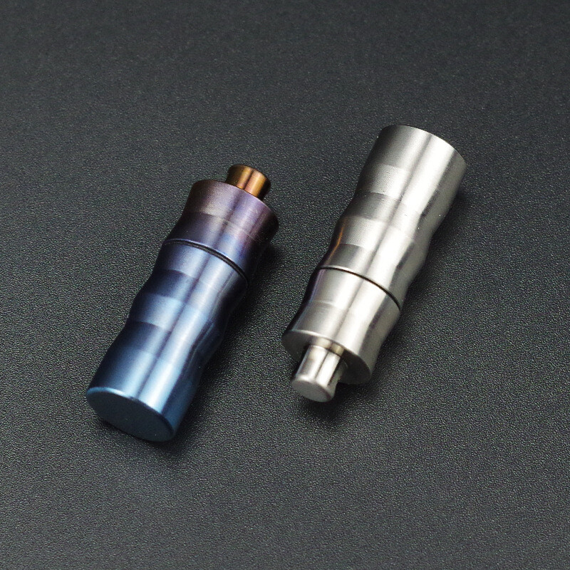 Titanium Pill Case Container EDC Portable Waterproof Box Keychain Pendant Gifts
