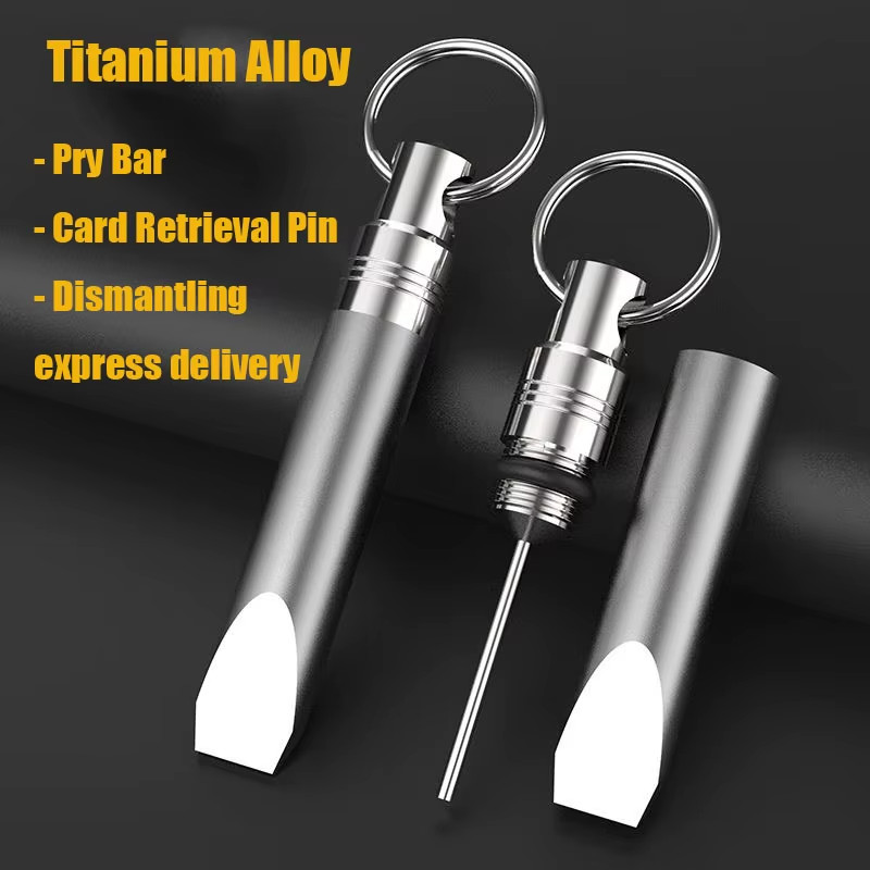 Titanium Multitool Card Reader MINI Pry Bar EDC LDS, Mormon, Consecrated Oil