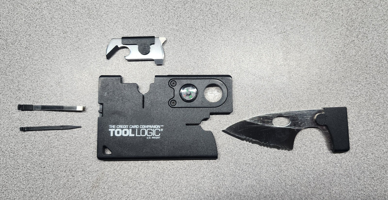 TOOL LOGIC CC1SB Credit Card Companion w/ Compass/Bottle-Opener/Pocket Knife