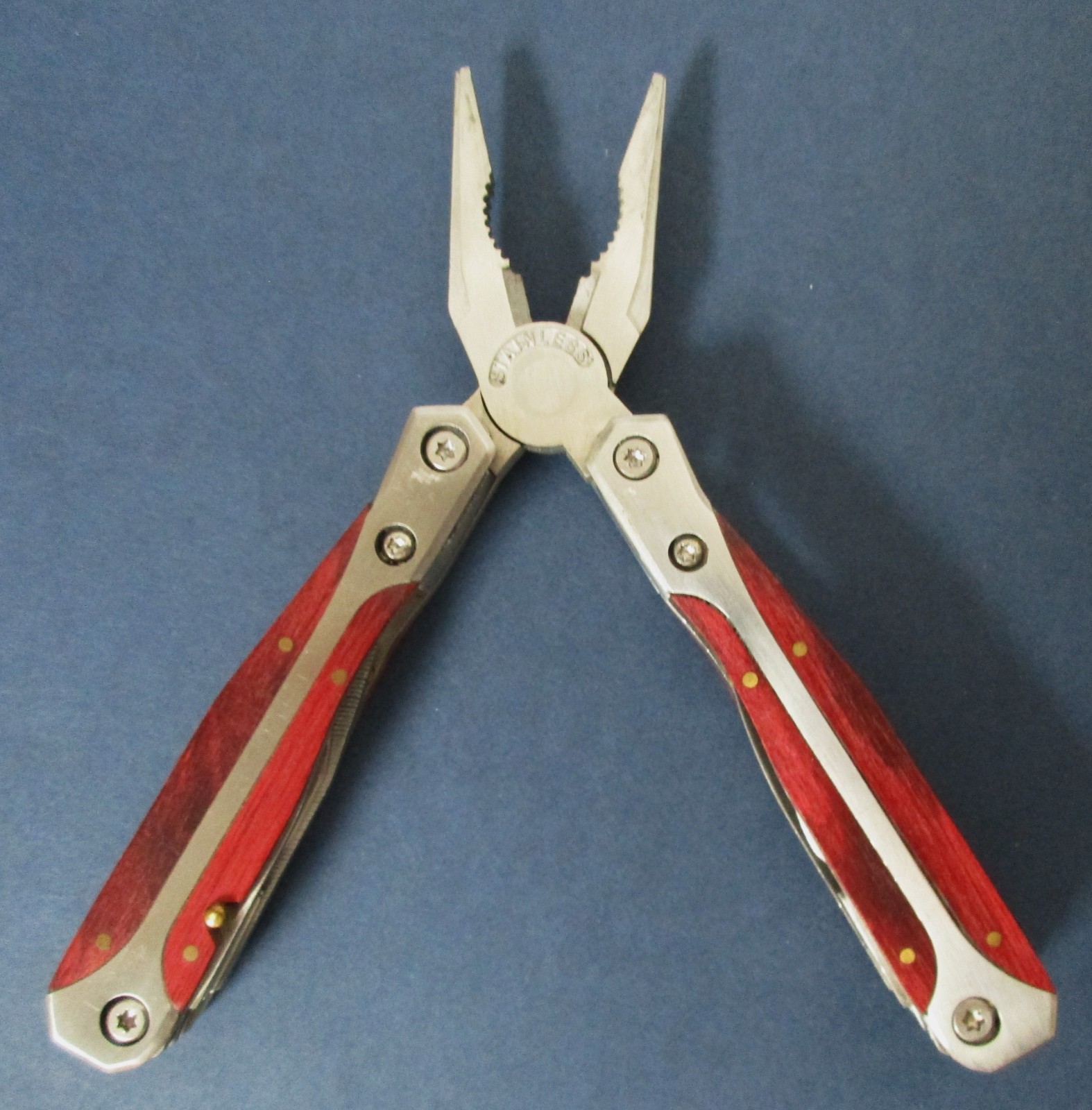 Grandpas Desk Drawer-Multi-Tool-Texas Instr. Solar Calculator-Stanley Box Cutter