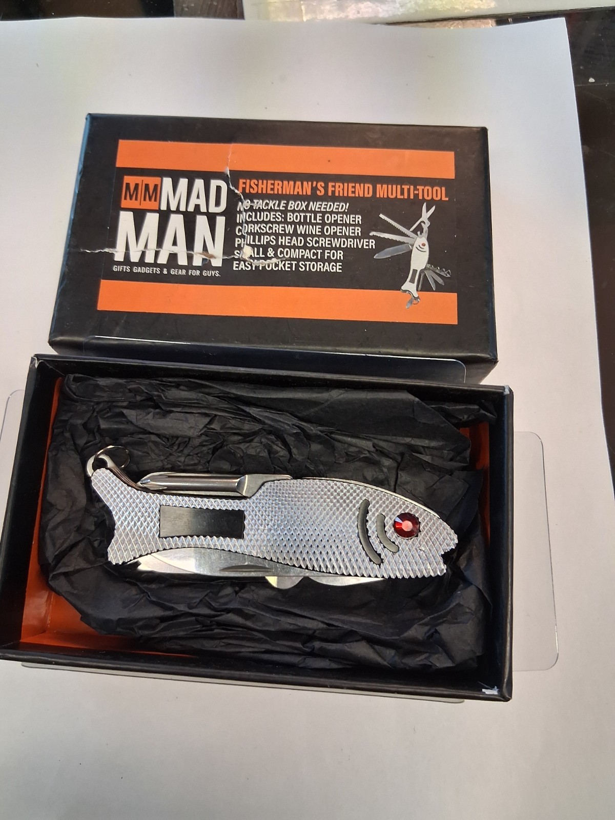 Mad Man Fisherman’s Friend Multi Tool Opened Box