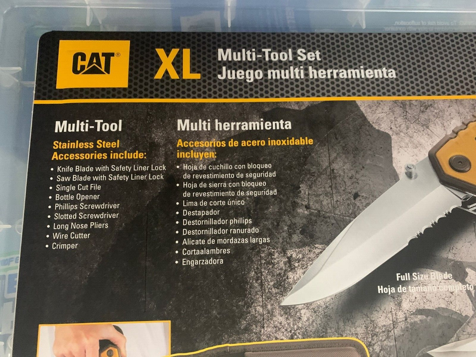 CAT XL 9-in-1 Multi-Tool Set, Stainless Steel Tools with Belt Loop Storage Pouch