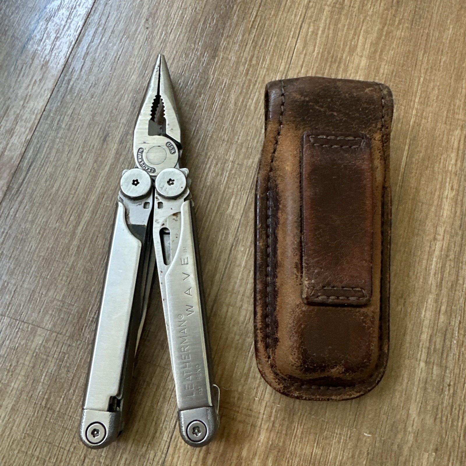 Leatherman Wave Pocket Survival Multi Tool Set Toolkit Leather Sheath Original