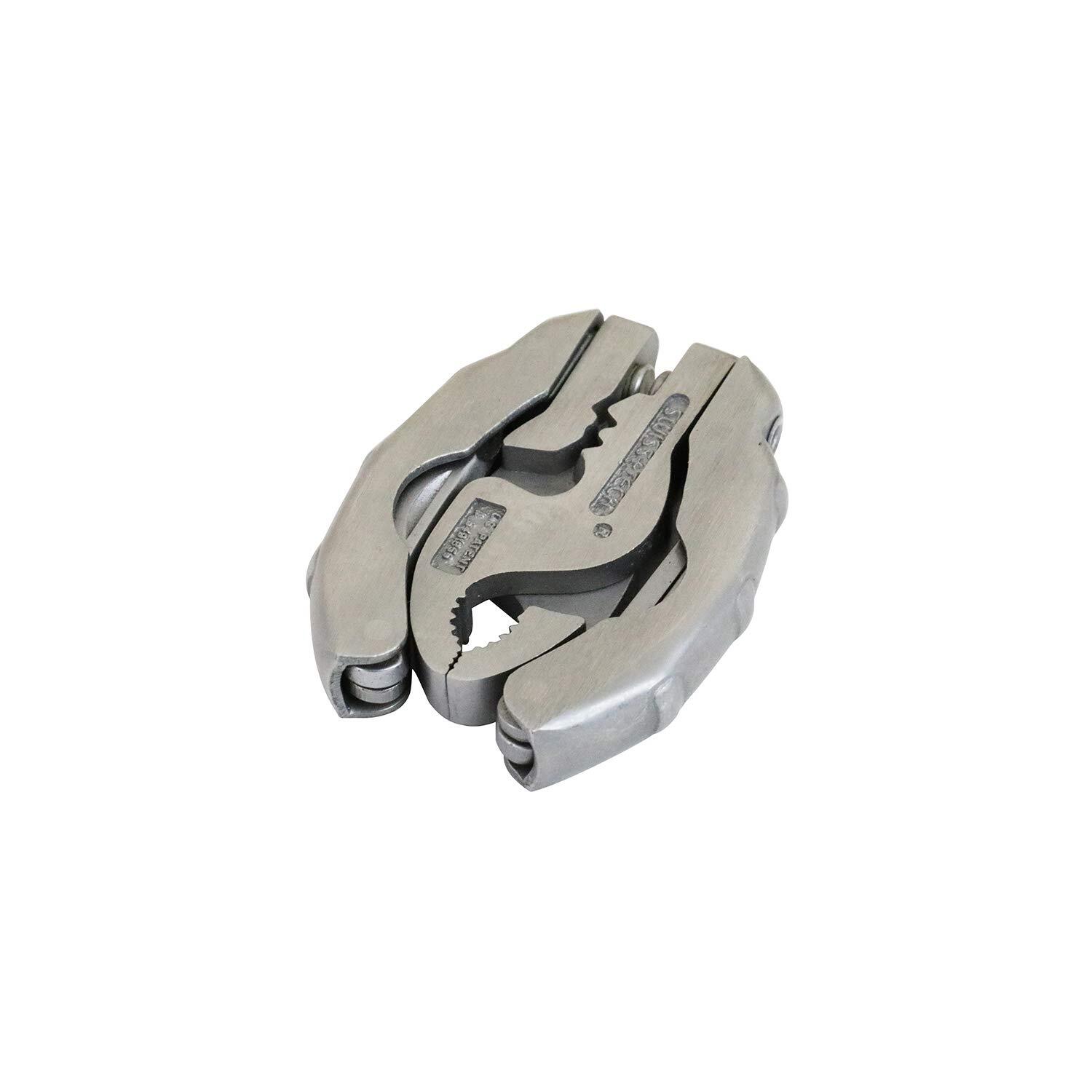 ST50016 Polished Stainless Steel 9-in-1 Micro Pocket Multitool with Screwdriv…