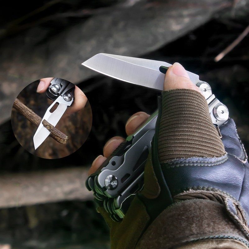 Stainless Steel Folding Multitool Pliers EDC Pocket Utility Tool Outdoor Camping