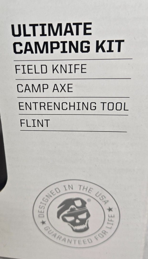 SOG Ultimate Camping Kit – Camp Axe, Field Knife, Entrenching Tool & Flint