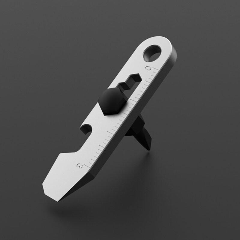 Hot Mini Titanium Alloy Keychain Pry Bar EDC Crowbar Opener Outdoor Multi Tools