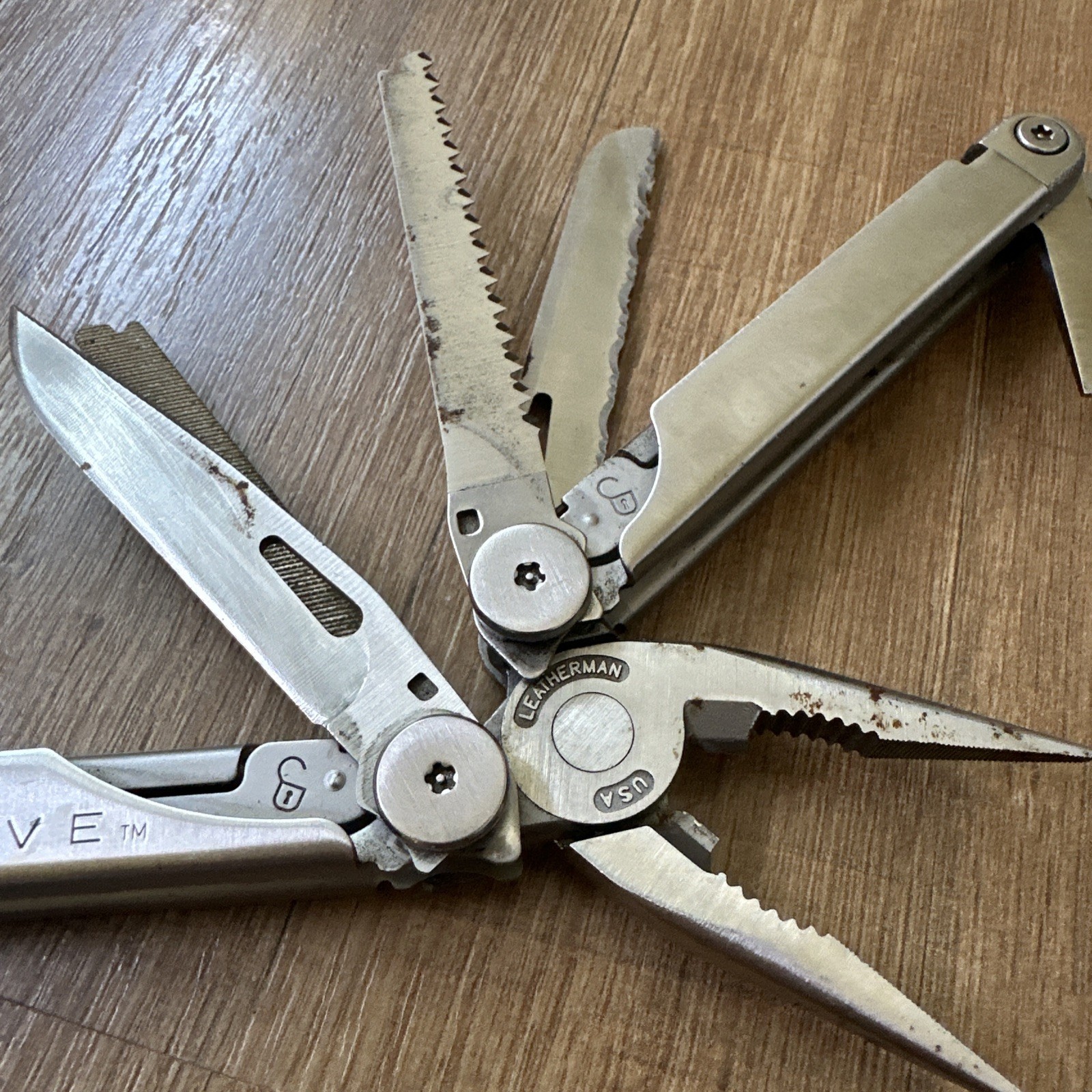 Leatherman Wave Pocket Survival Multi Tool Set Toolkit Leather Sheath Original