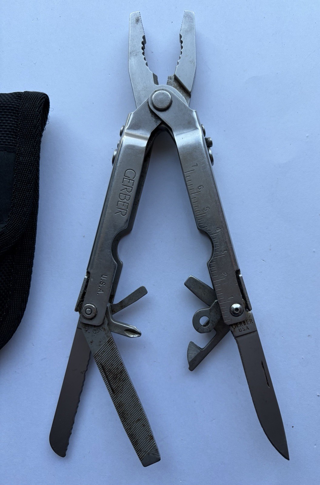 VINTAGE 1990s GERBER USA ORIGINAL BLUNT NOSE MULTI-PLIER MULTI-TOOL IN NEW POUCH