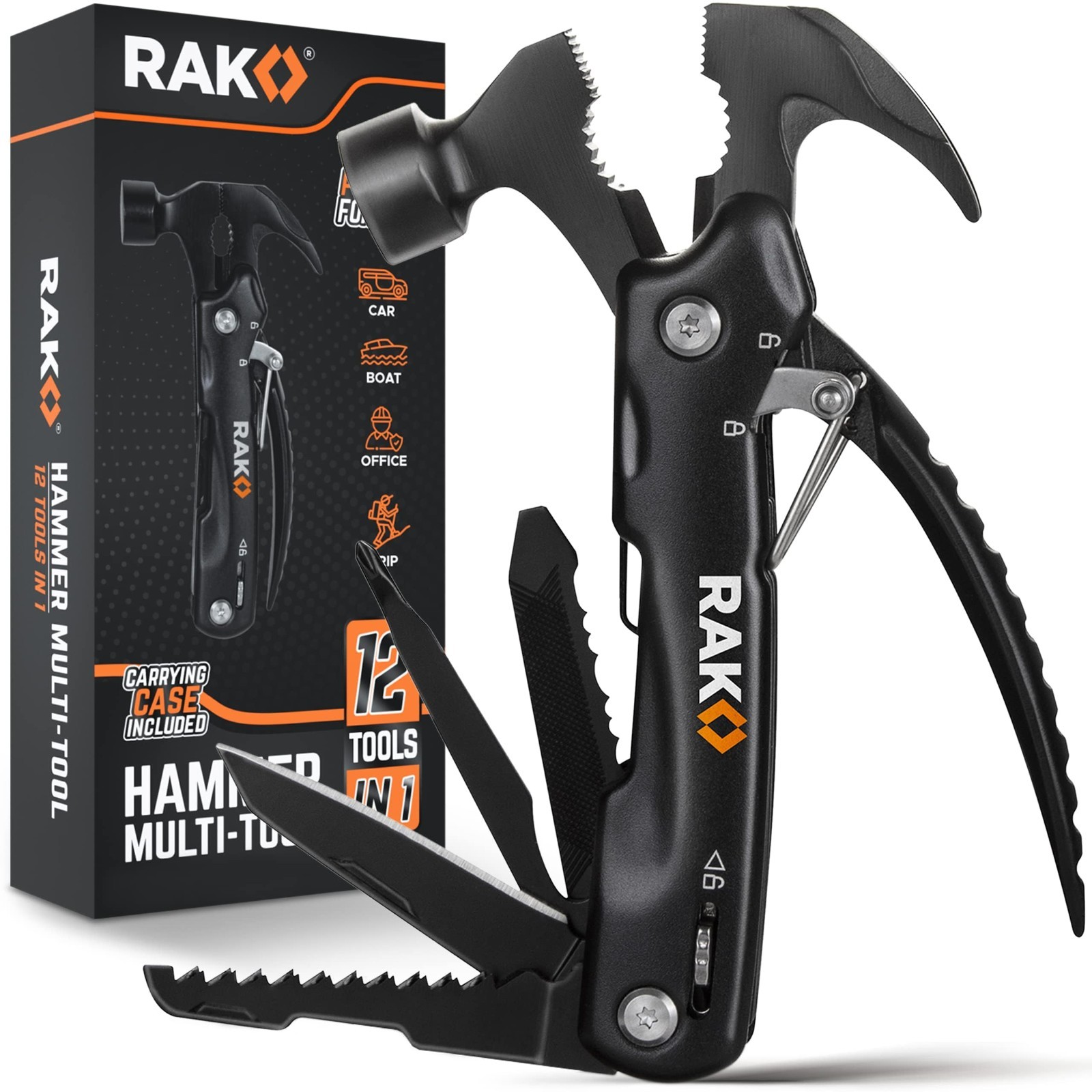 Compact Multitool Hammer – Unique Birthday Gifts for Men – Survival Gear & Campi