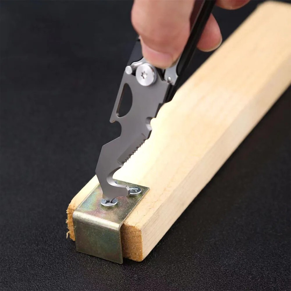 Mini Folding Steel Blade Pocket Key Tool Outdoor Survival Camping Keychain chain