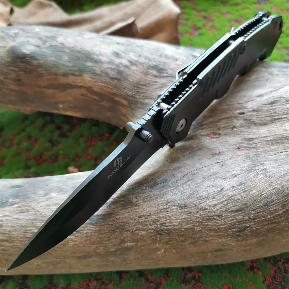 Steel EDC Pocket Knife Bearing Lock Safety – Compact Portable Design for Camping