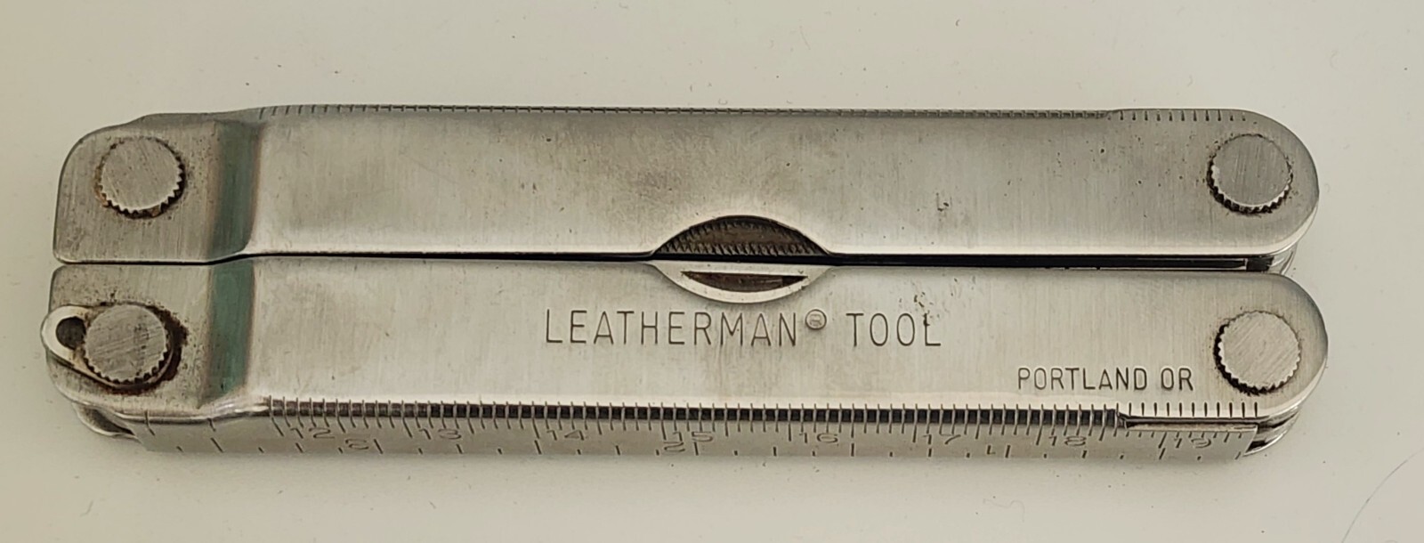 VTG Original Leatherman Multi-Tool Portland Oregon W/Sheath USA 4”