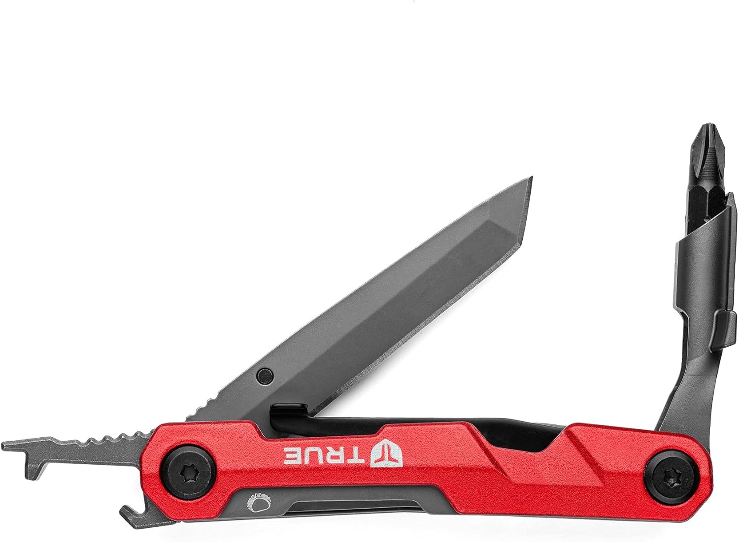 Titanium Block Multitool 5-in-1 Compact Multitool W/ a Locking Driver Folding