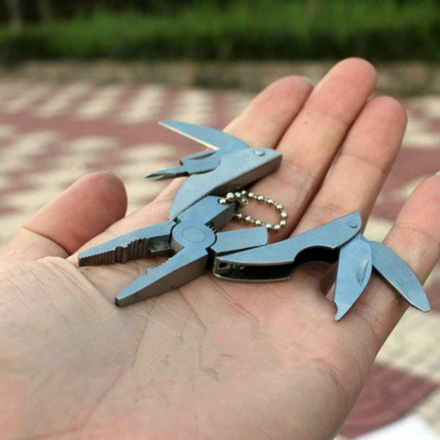 Pocket Multi Tool Pliers Mini Folding Key Chain Fishing Camping Small Pliers Lot