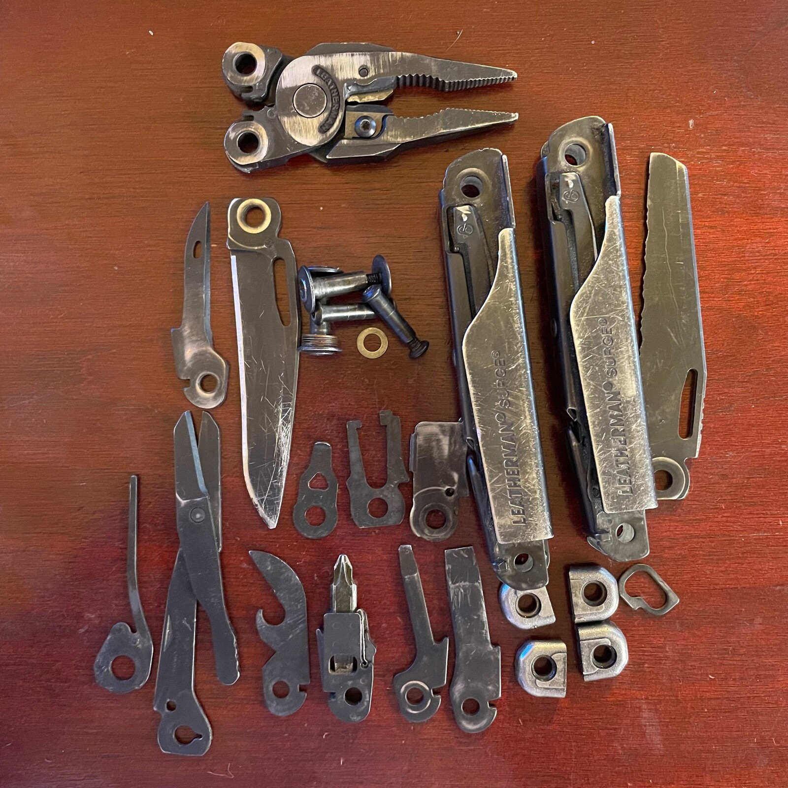 Parts From Black Oxide Leatherman Gen 2 Surge: One (1) Part for repairs Or Mods