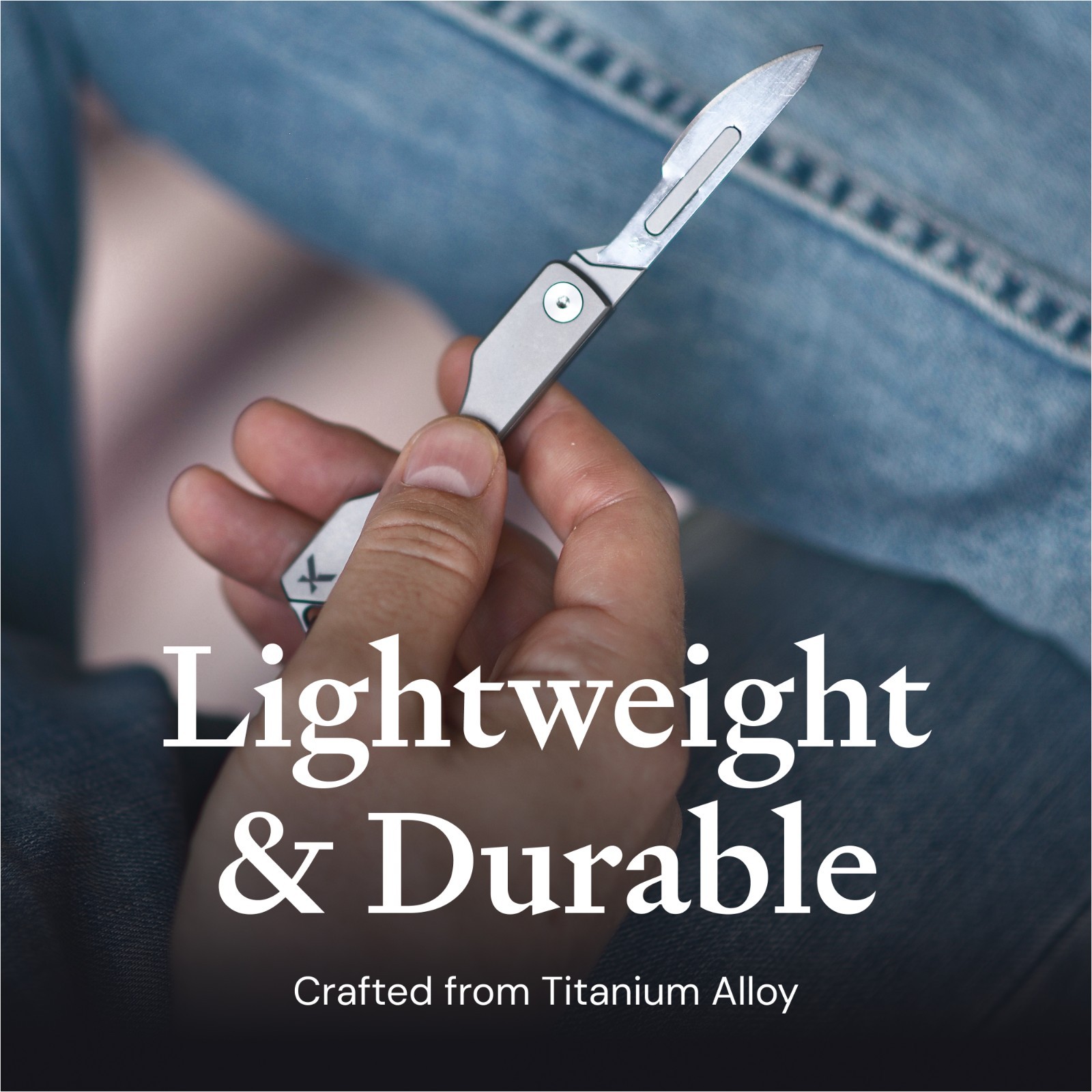KOVA Precision Key Folding Knife Magnetic Closure Titanium Keychain Utility Tool
