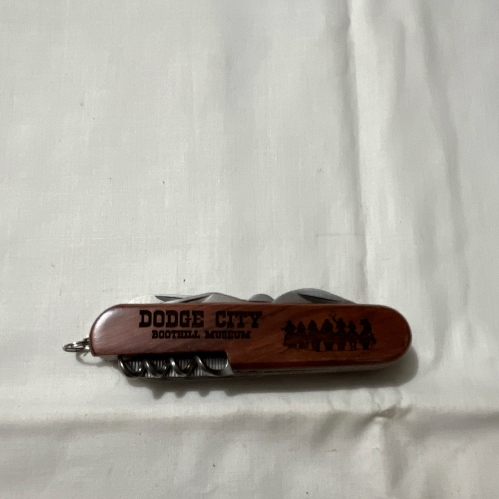 Boot Hill Museum Multi-Tool Knife Wood Stainless Steel Brown Silver