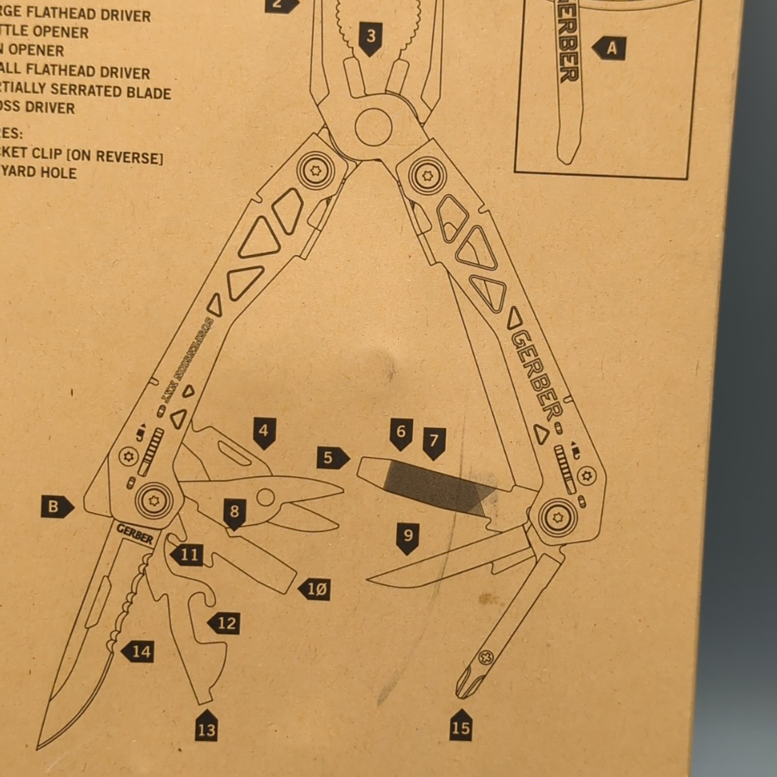Gerber Suspension-NXT Stainless Steel Multi Tool 15 Tools 31-003345 NEW